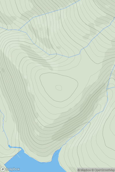 Thumbnail image for Knock Hill [The River Tweed to the English Border] showing contour plot for surrounding peak